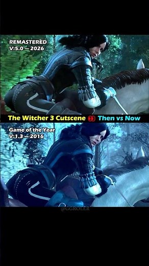 Then vs Now 👀The Witcher 3 GOTY vs Remastered