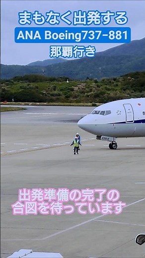 [Short Ground Handling Video] 🍒ANA Boeing 737-881 bound for Naha is about to depart / #shorts