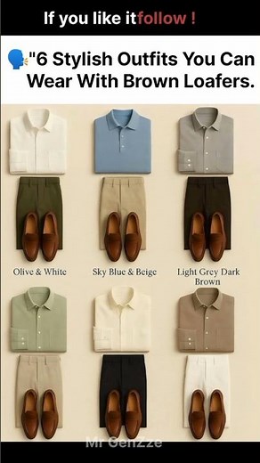 🗣️ 6 Elegant Outfits for men's With Brown Loafers#mensfashion#viralshort#menswear