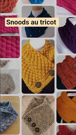 Jolies idées de snoods au tricot, sélectionnées rien que pour vous 🧣#snood #tricot