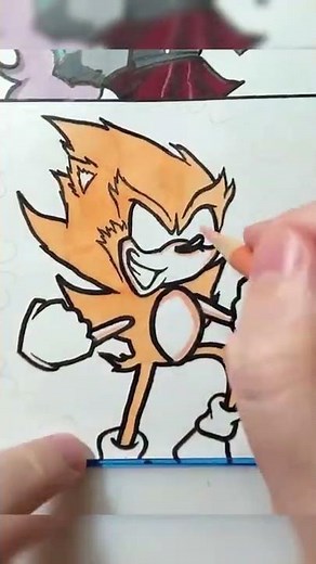 Draw Fleetway Super Sonic Friday Night Funkin