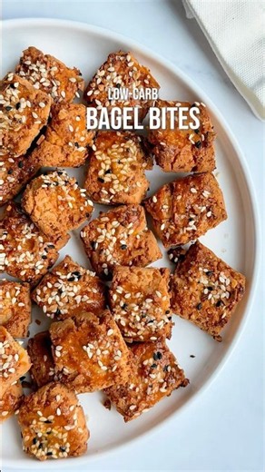 Crunchy Low-Carb Bagel Bites | Easy Cheesy Snack