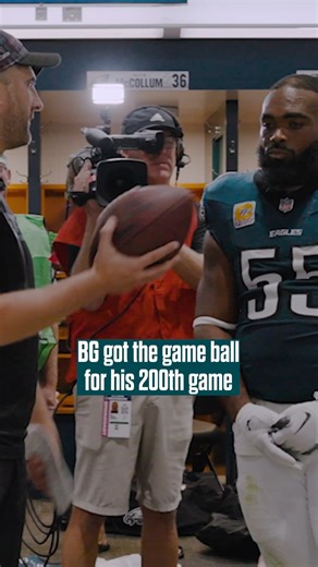 Never a doubt who was getting the game ball Lincoln Financial | #FlyEaglesFly | Philadelphia Eagles