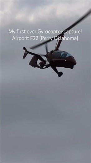 My First Gyrocopter Capture! STRANGE Looking thing! #aviation #gyrocopter #landing #lowflying