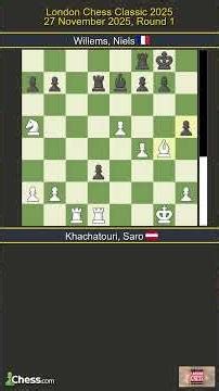 🇦🇹 Saro Khachatouri vs Niels Willems 🇫🇷 | London Chess Classic 2025 | Round 1