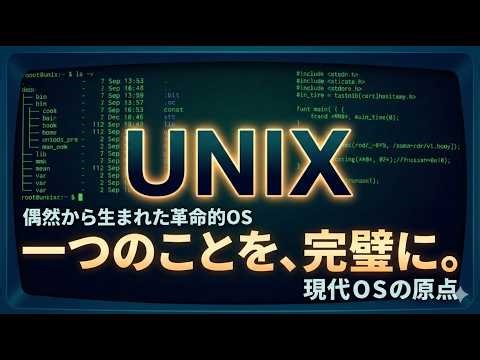 OS・UNIXの物語：偶然の遊び心から始まり、世界のインフラへ。それは、現代コンピューティングのすべてを変えた『静かな革命』だった。偶然の革命。UNIXはいかにして全てを変えたか