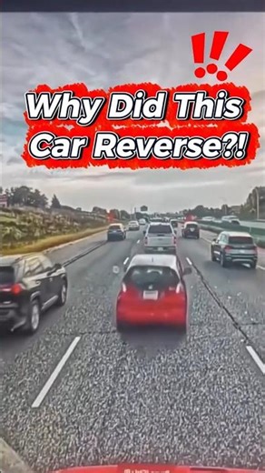 Red Car Suddenly Reverses on Highway — Causes Shocking Rear-End Crash! #DashCam #CarCrash