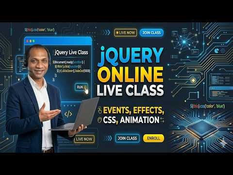 jQuery 4 Live Class for Beginners | Events, CSS, Effects and Animation