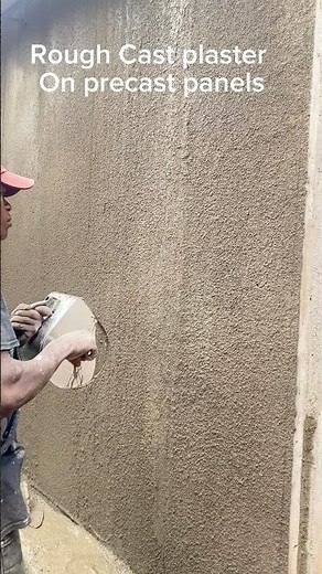 Rough Cast plaster finish on precast panels #construction #precast