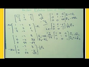 Reduced Echelon form of matrix | echelon and reduced form of matrix