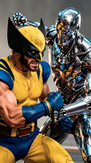 Wolverine vs Adamantium Terminator #wolverine #terminator #marvel #jamescameron #fyp