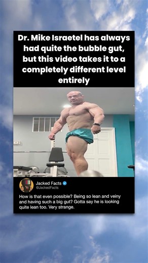 Dr. Mike Israetel has always had quite the bubble gut, but this video takes it to a completely