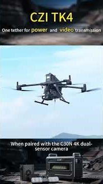 Power and video transmission through a single tether.