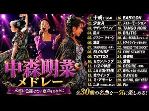 【作業用BGM】80年代昭和の名曲集★中森明菜 ベストメドレー★懐メロ★AKINA NAKAMORI【第2弾】