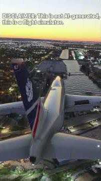 Boeing 747 landed at London City Airport.|flight simulator #aviation