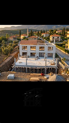 Empty Lot to Dream Villa in 20 Seconds | Satisfying Construction Timelapse #shorts