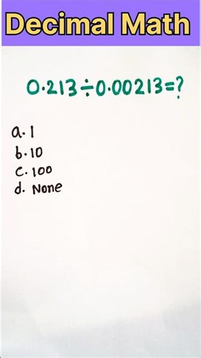 Decimal and Fraction Math Practice l #maths #simplification #mathstricks #mathproblems #mathlogic