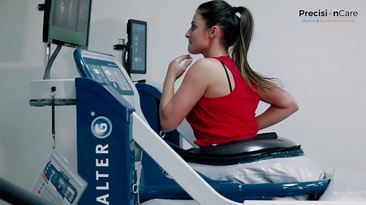 Did you know that AlterG Anti-Gravity Treadmill give you the opportunity to exercise without pain, while you are still recovering from surgery or injury? Rehab and Train Like Professional Athletes Do, with NASA Technology. Rehabilitation after surgery of the lower extremity (hip, knee, ankle or foot) Training through an injury Reduced impact training and conditioning Gait training for neurologic patients Weight control and reduction Strength and conditioning for older patients | Precision Care M