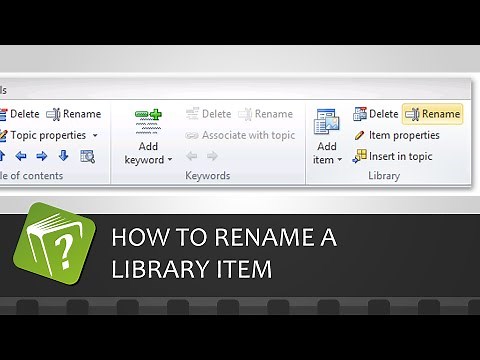 How to rename a library item in the HelpNDoc help authoring tool (Step-by-step guide)