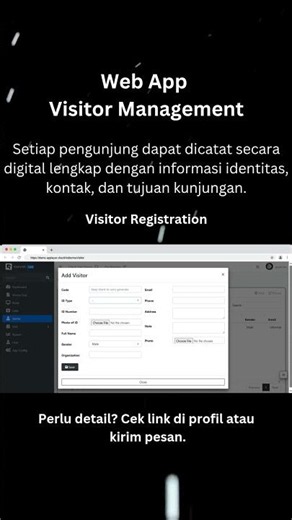 Visitor Registration - Web App Visitor management #shorts