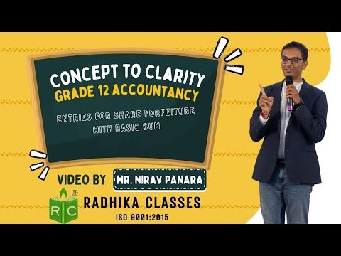 Share Forfeiture – Journal Entries with Basic Sum | Class 12 CBSE Accountancy