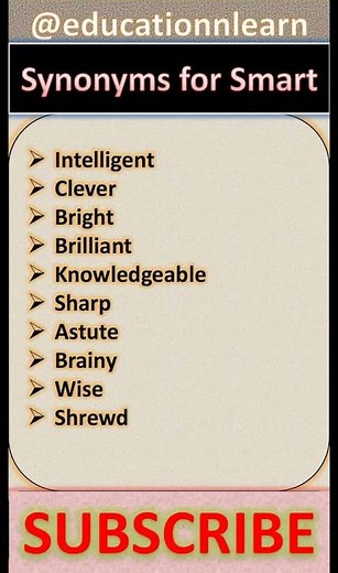 Synonyms for “Smart” | 10 Different Words to Say Smart in English