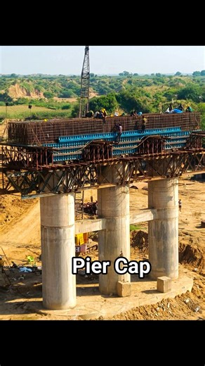 Pier Cap | Bridge Construction. . . . . #construction #life #work #facebookreelsviral #Development #reels #facebookpost #viralreelschallenge | Engineering GURU