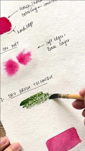 Watercolour technique: dry brush | watercolor tutorial