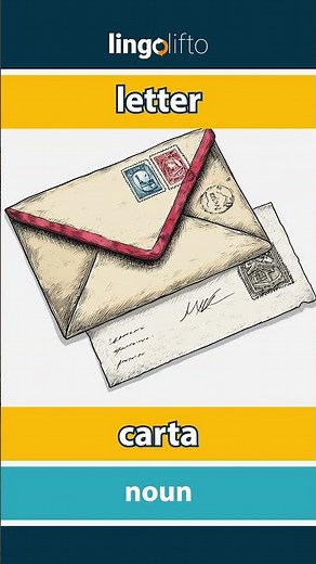 🇬🇧🇪🇸 letter - carta : learn English : aprendamos inglés : vocabulary builder