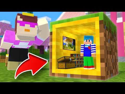 Building a one-square secret base to escape from Mom [Minecraft]