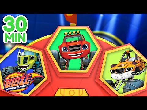 Spin the Robot Blaze Wheel #23 w/ AJ & Stripes! 👾 | Blaze and the Monster Machines