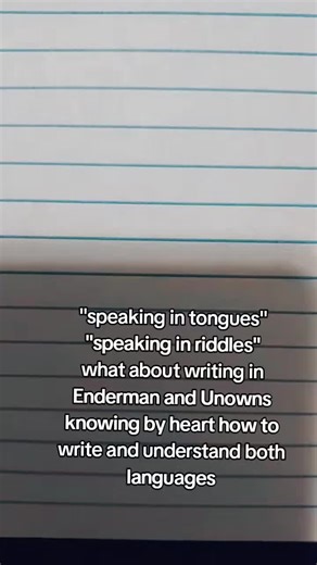 yes i wrote very random stuff in those languages, only because i dont write in them a lot, i only write in Unown for drawing Gold, and write in Enderman randomly #fyp