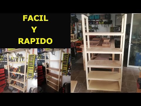 COMO HACER ANAQUEL O ESTANTE SENCILLO DE MADERA