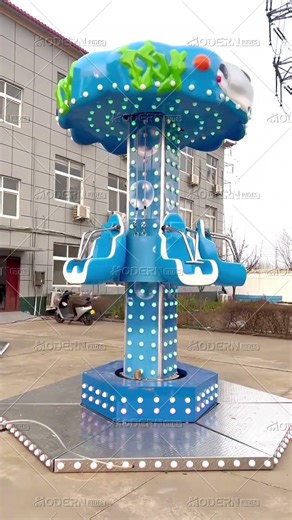 Mini Jumper Tower Ride | Colorful Spinning Attraction for Kids Amusement Areas