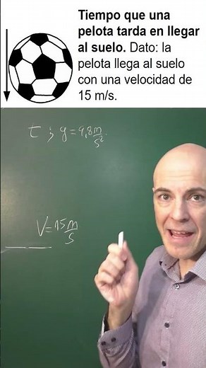 TIEMPO QUE UNA PELOTA TARDE EN LLEGAR AL SUELO, conociendo la velocidad. Cinemática