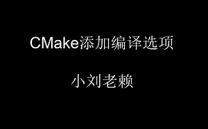 CMake添加编译选项
