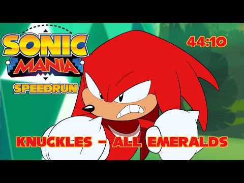 [World Record] Sonic Mania Speedrun - Knuckles, All Emeralds, Plus, Glitched in 44:10 RTA