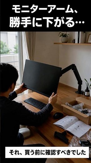 モニターアームの選び方｜勝手に下がる原因編