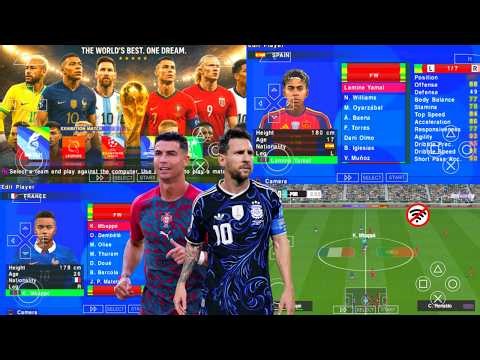 eFootball PES 2026 PPSSPP WORLD CUP 2026 ALL 48 TEAMS FULL UPDATE KITS 26/27 REAL FACES 4K GRAPHICS