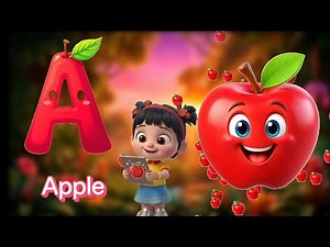 Phonics Song 2 with TWO Words in 3D - A For Apple🍎🍏- ABC Alphabet Songs with Sounds for Children's