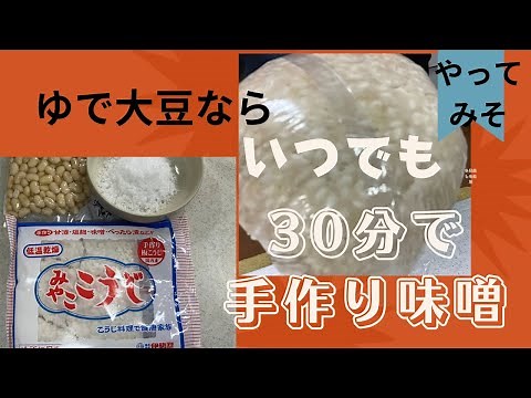 【簡単手作り味噌】茹で大豆でいつでも手作り味噌