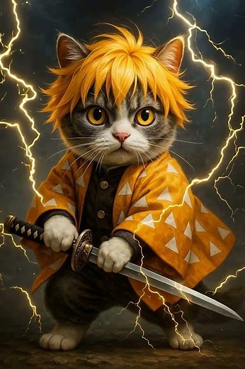 Thunder Breathing ⚡🐱 #Shorts