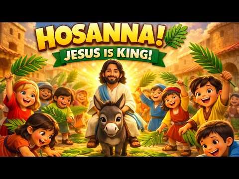 Hosanna! 🌿 A Palm Sunday Song for Kids | Jesus Our Humble King (Fun Worship!)