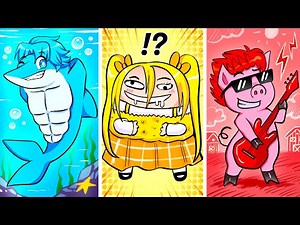 EVERYTHING WE DRAW COMES TO LIFE IN ROBLOX! (One Color Challenge!)