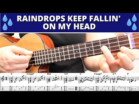 Raindrops Keep Fallin' On My Head - Beautiful Chord Melody (Fingerstyle) - Ukulele Tutorial