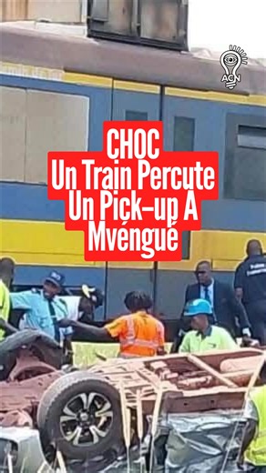 CHOC Un train percute un pick-up à Mvéngué au Gabon. #gabontiktok🇬🇦 #acnews #libreville_gabon🇬🇦 #accident