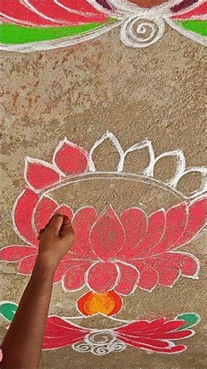 Deepavali special rangoli|| Dilwali Rangoli #rangoli #lotus