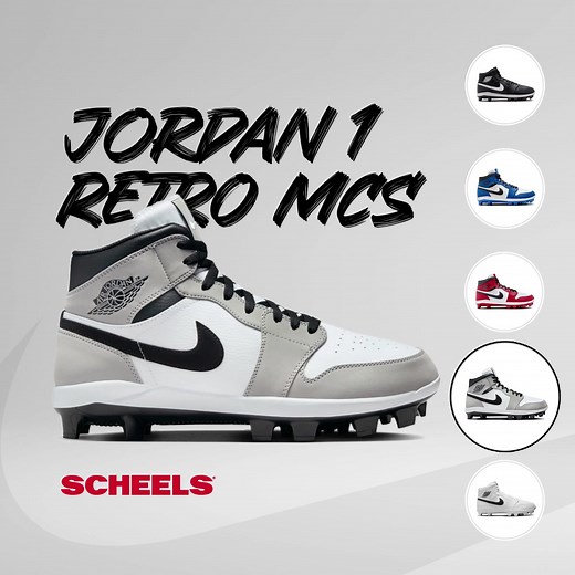 Take the field in the hottest cleats of the season. The Jordan 1 Retro MCS molded cleats bring | Scheels
