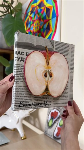 Hand-Painted Apple 🍎 | Oil Painting