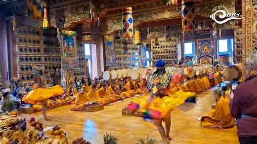 A week-long Zhabdrung Daknangmai Drubchhen is underway at Wangdue Phodrang Dzong. The Tsugla Lopen of the Central Monastic Body is presiding over the annual ceremony with the monks of Wangdue Phodrang Rabdey. | BBS
